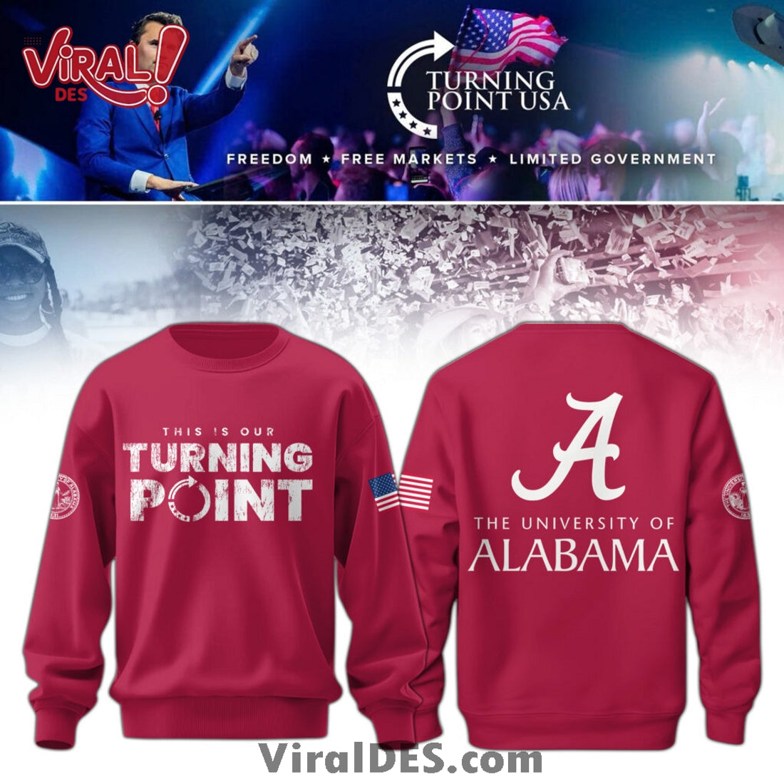 This Is Our Turning Point Alabama Campus Red Hoodie