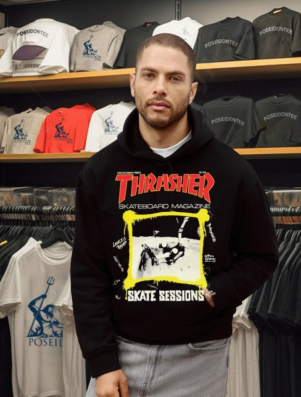 Thrasher Skateboard Skate Sessions Magazine December 1983 Vintage T-shirt