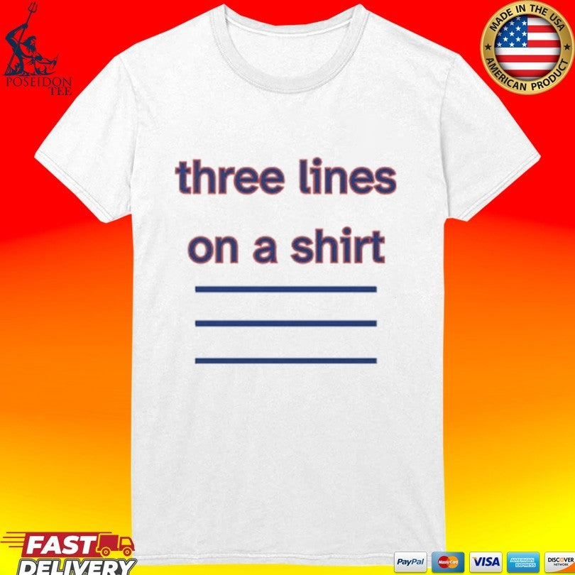 Three Lines On A T-shirt England Football T-shirt