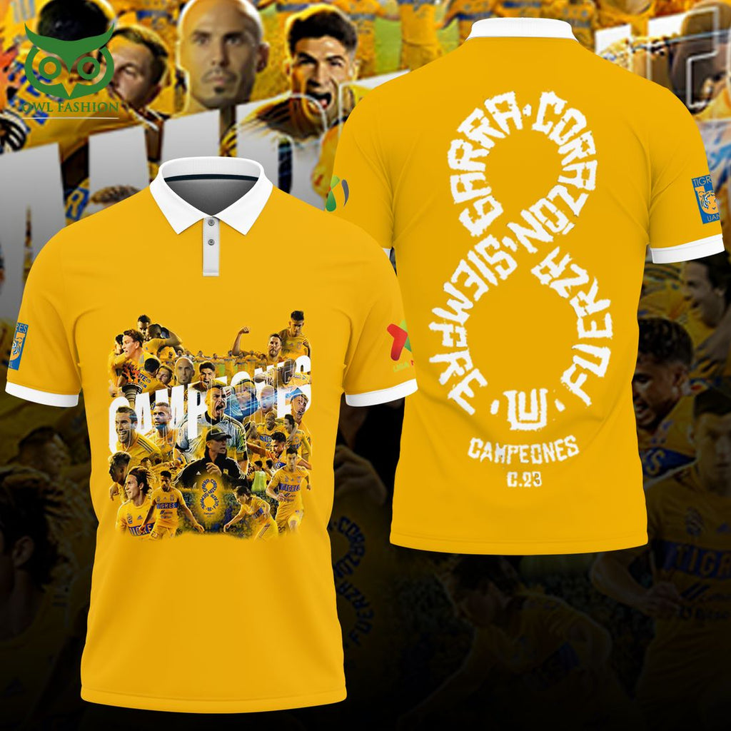 Tigres UANL Campeón Liga Mx 2023 Concacaf Champions League 3D Shirt