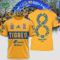 Tigres UANL Campeón Liga Mx 2023 Eight Pattern 3D Shirt