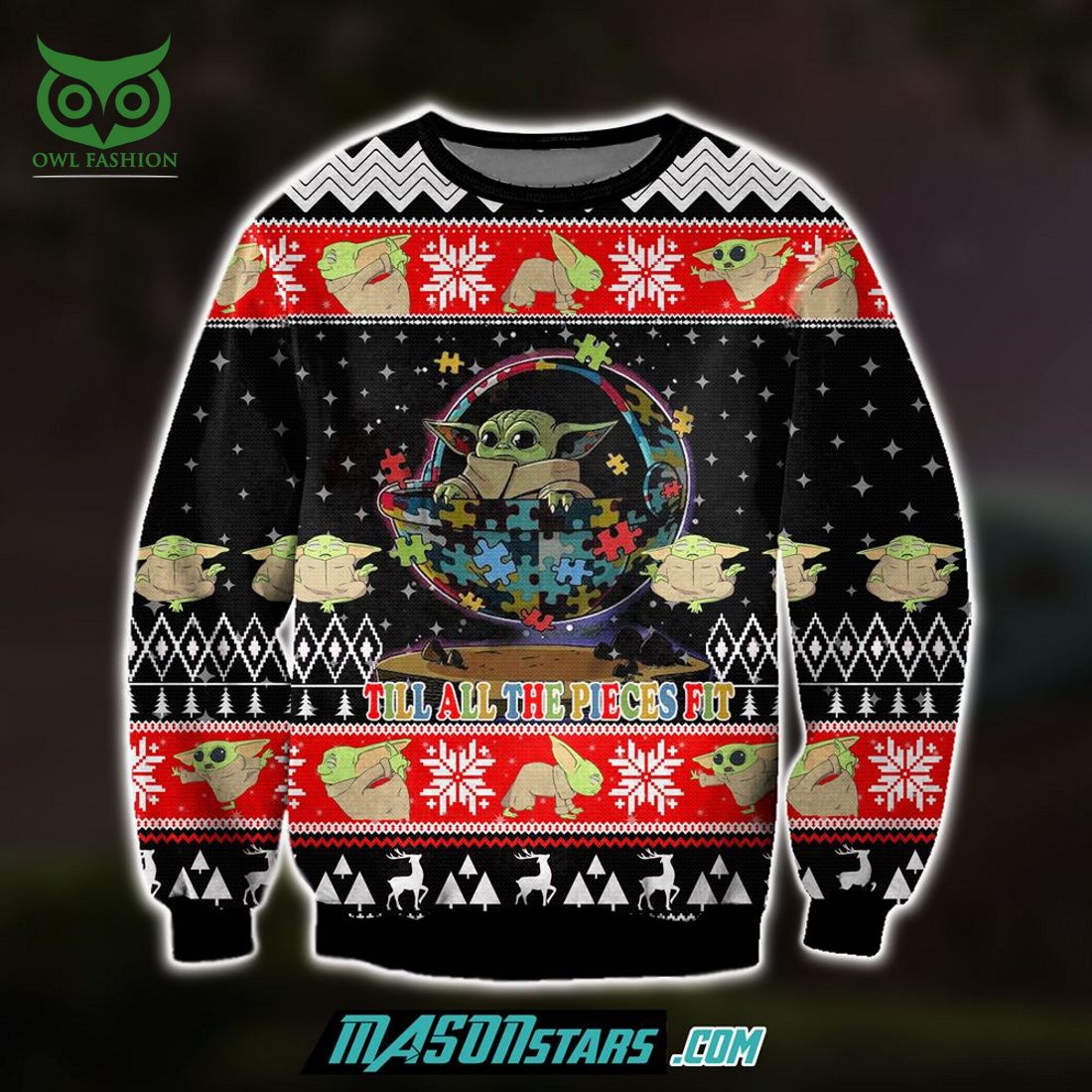 Till All The Pieces Fit 3d Print Ugly Christmas Sweater Sweatshirt Christmas