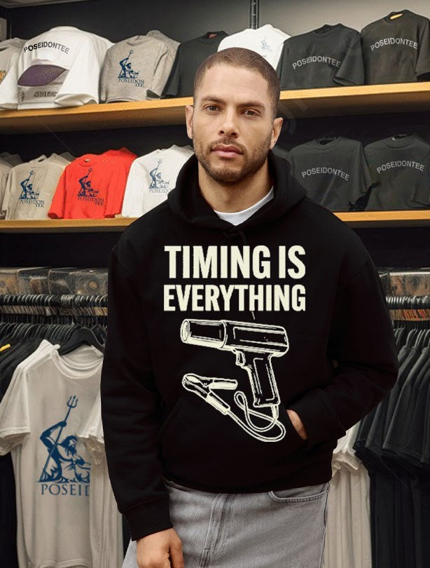 Timing Is Everything Funny Mechanic Garage Humor T-shirt