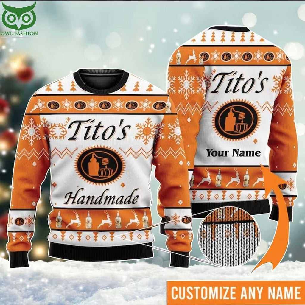 Tito’s Handmade Vodka Christmas Custom 3D Ugly Sweater Jumper