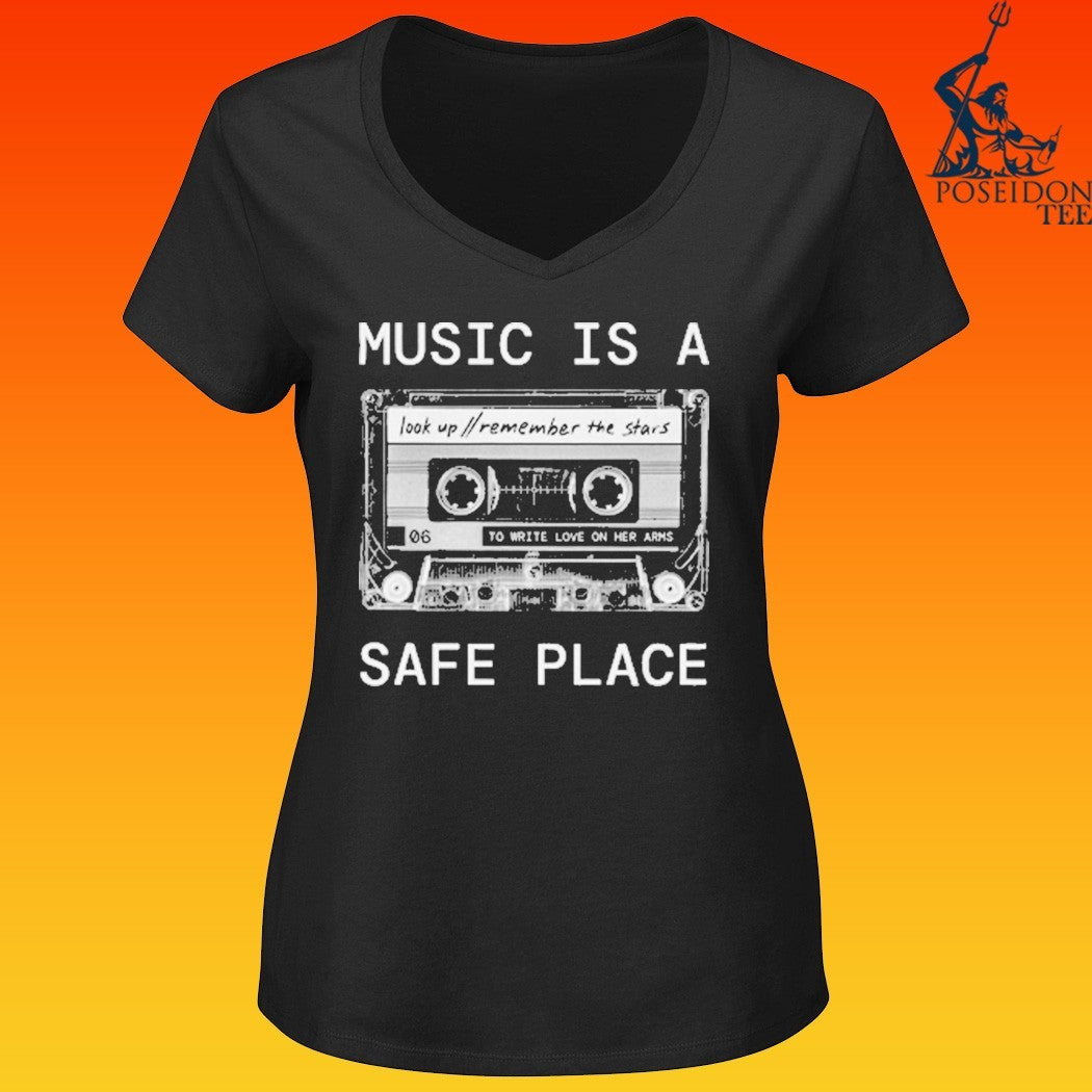 To Write Love On Her Arms Music Is A Safe Place Cassette T-shirt