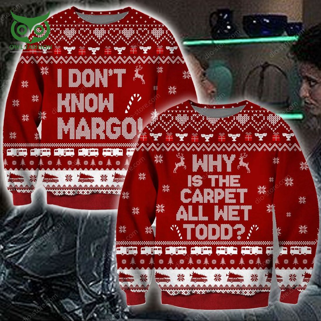 Todd I Dont Know Margo Knitting Pattern 3d Print Ugly Christmas Sweater Sweatshirt Christmas
