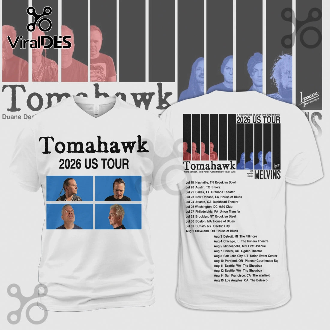 Tomahawk 2026 US Tour Dates Band Album Art Graphic Shirt