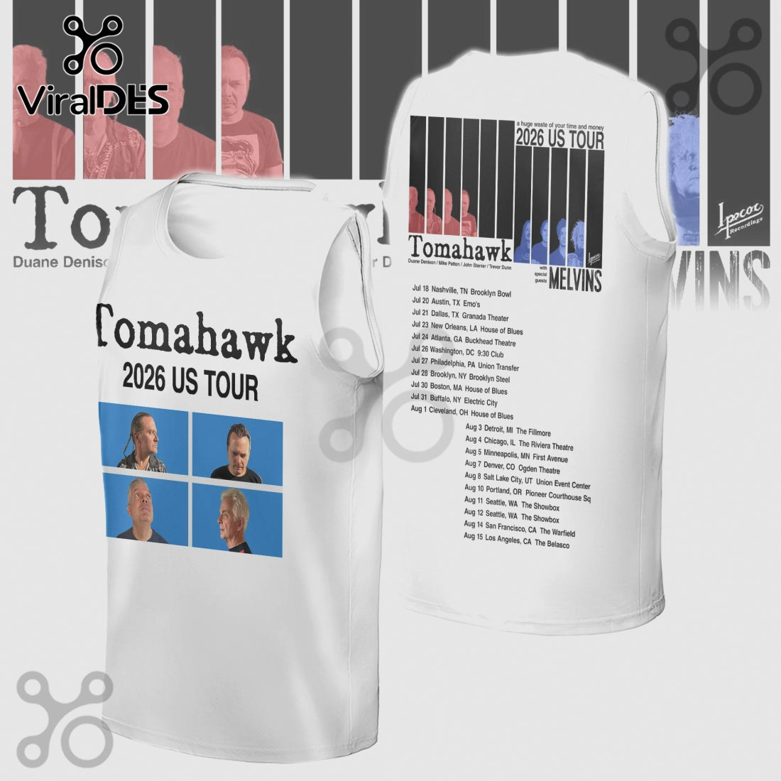 Tomahawk 2026 US Tour Dates Band Album Art Graphic Shirt