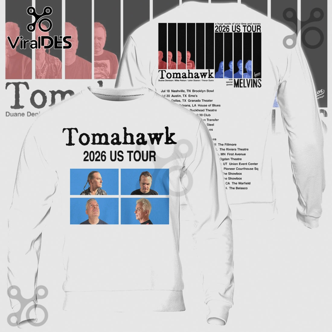 Tomahawk 2026 US Tour Dates Band Album Art Graphic Shirt