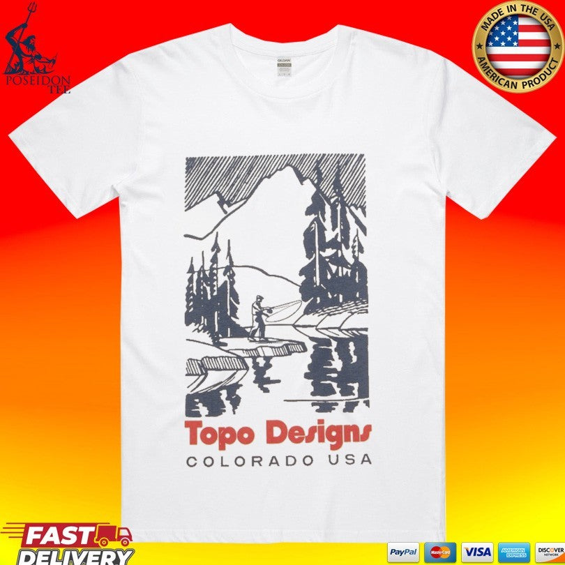 Topo Designs Colorado Usa Mountain River T-shirt