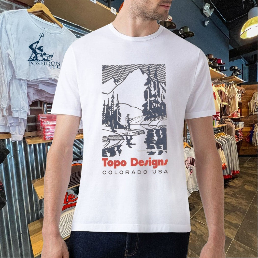 Topo Designs Colorado Usa Mountain River T-shirt