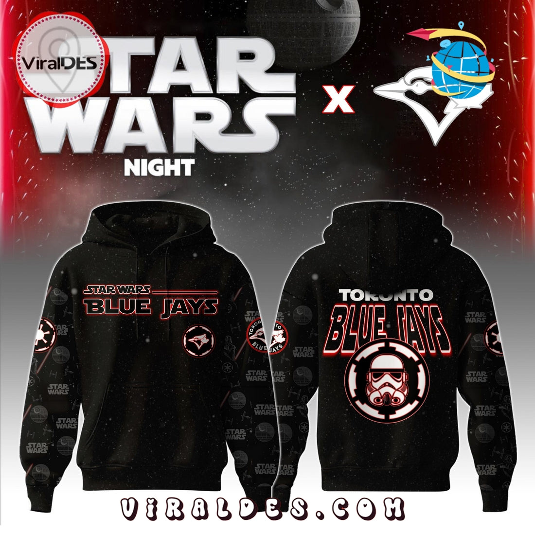 Toronto Blue Jays MLB x Star War Night Hoodie, Jogger, Cap