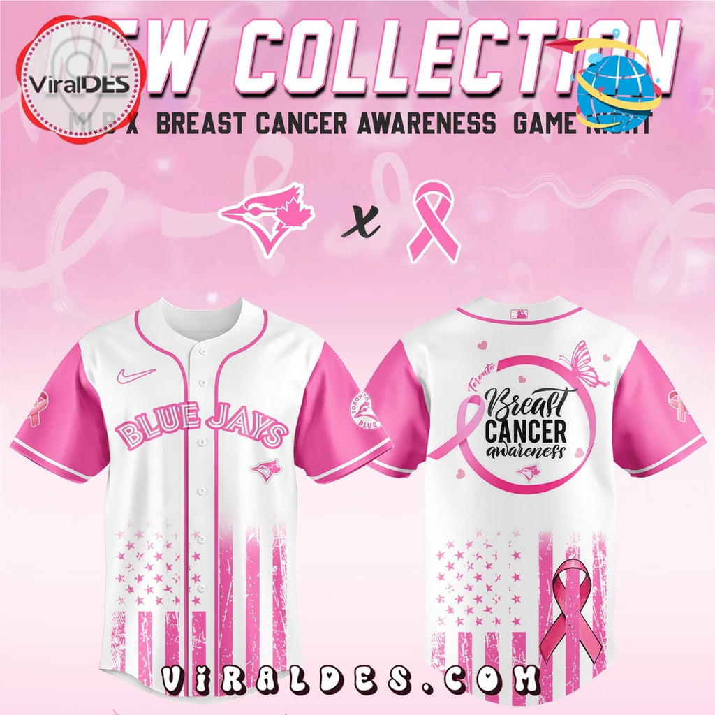 Toronto Blue Jays x Breast Cancer Awareness Game Night Baseball Jersey