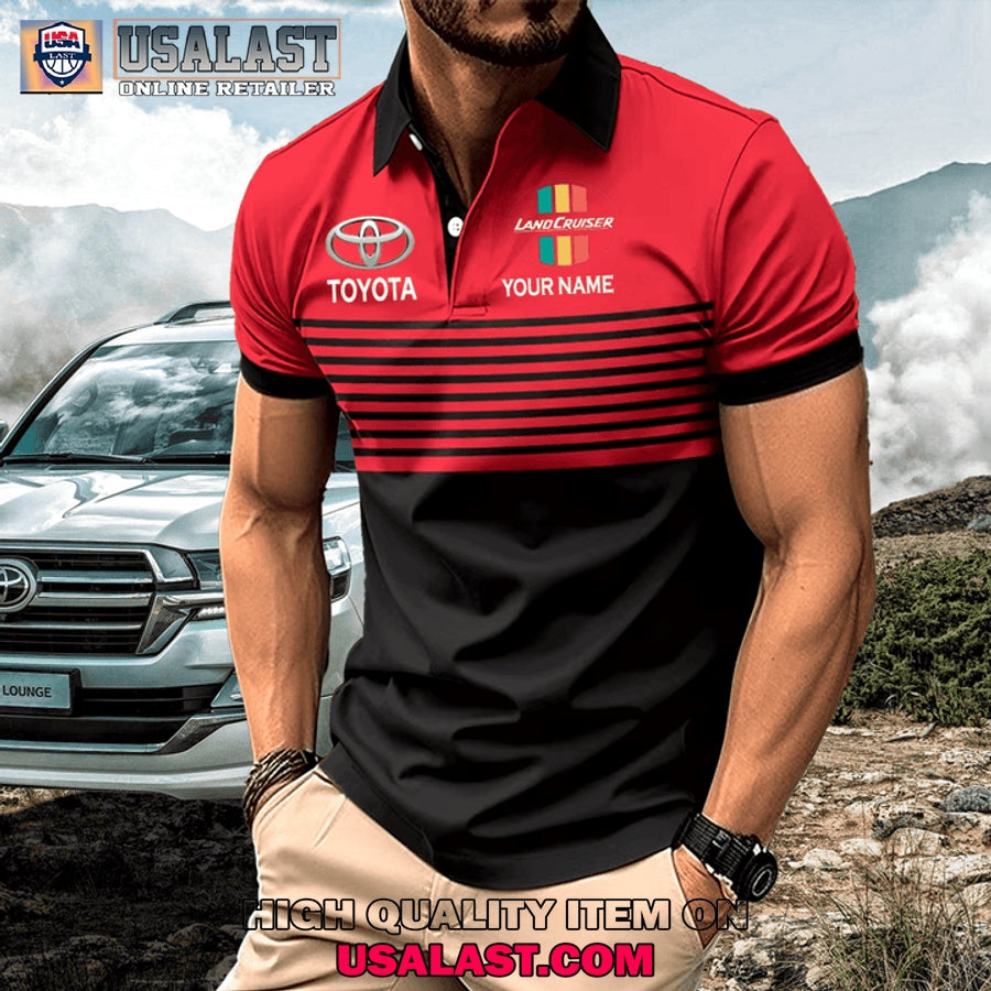 Toyota Land Cruiser Custom Name Men Polo Shirt