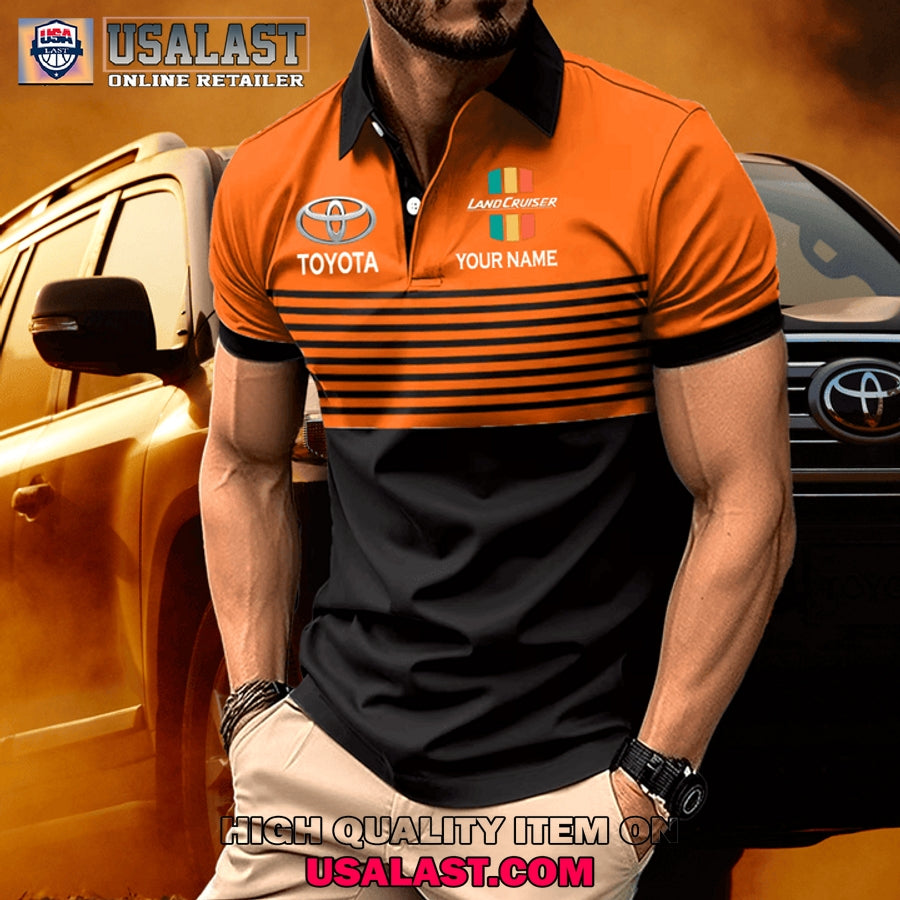 Toyota Land Cruiser Custom Name Men Polo Shirt