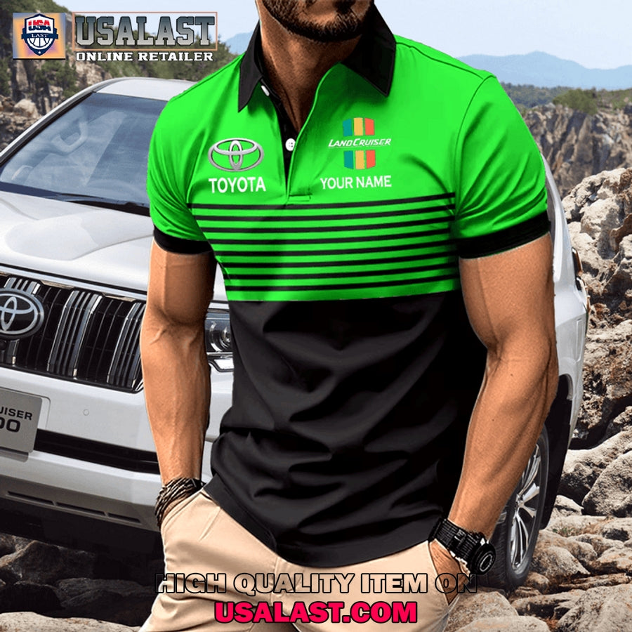 Toyota Land Cruiser Custom Name Men Polo Shirt