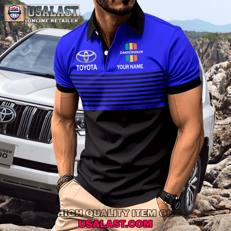 Toyota Land Cruiser Custom Name Men Polo Shirt