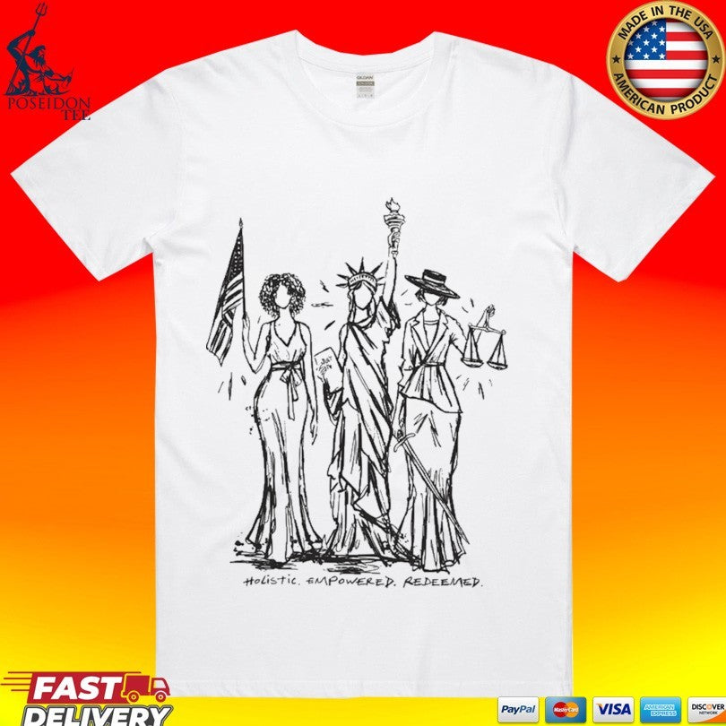 Tpusa Women Of Liberty Holistic Empowered Redeemed T-shirt