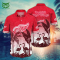 Trending NHL Detroit Red Wings Floral Flower Hawaiian Shirt