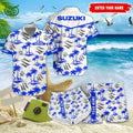 Trending Suzuki Blue Brand Personalized Hawaiian Shirt Shorts
