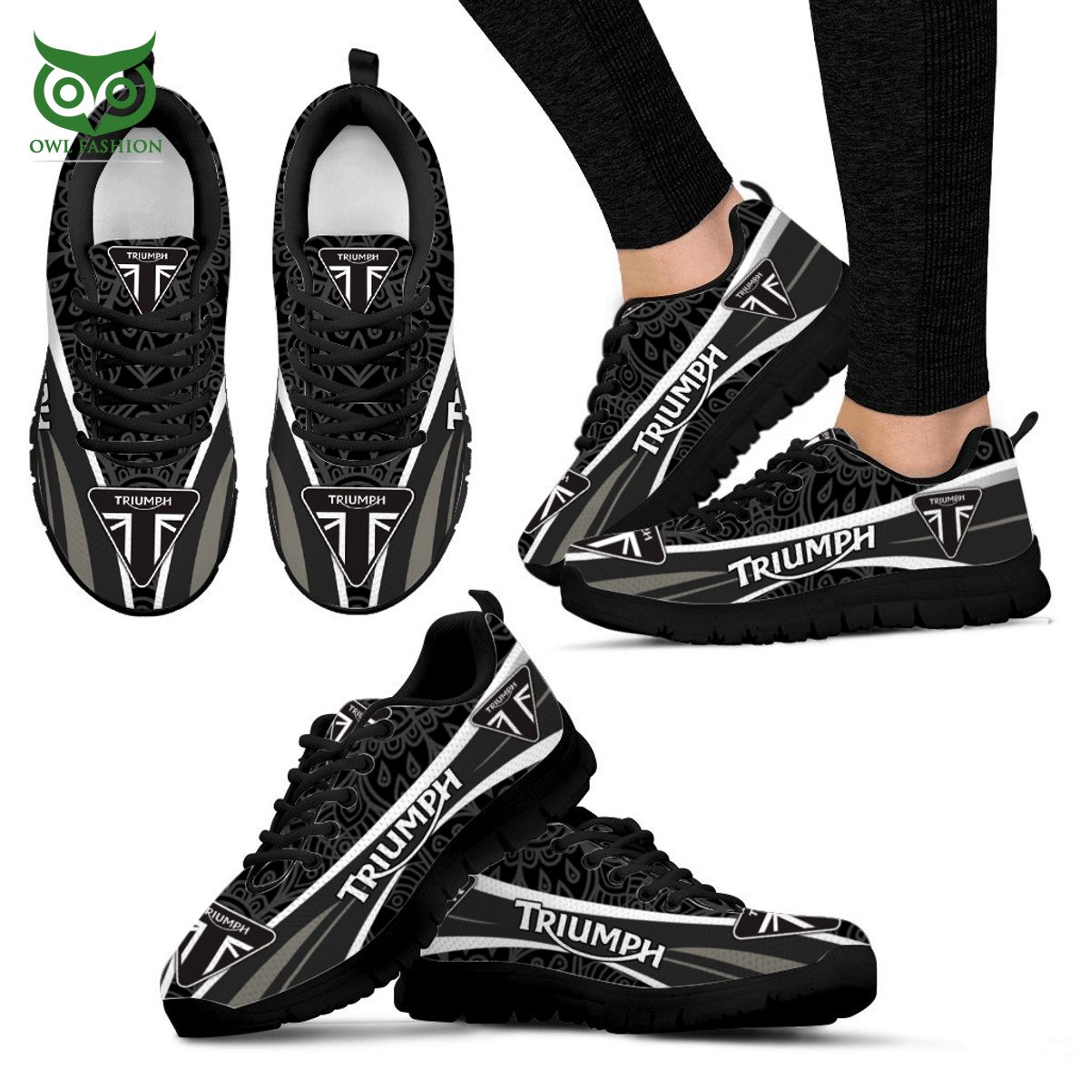 Triumph Motorcycles Black Limited NAF Air Force 1 Shoes