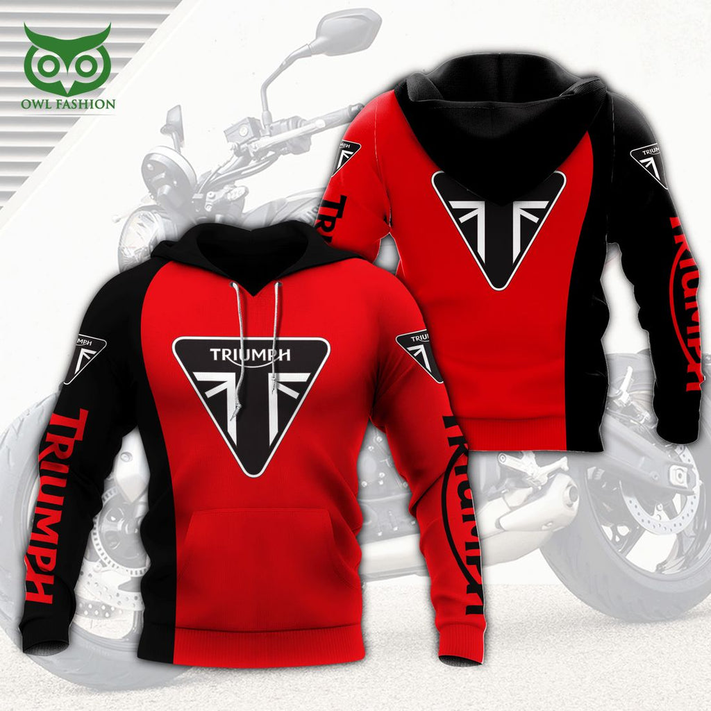 Triumph Motorcycles Red and Black 3D Shirt