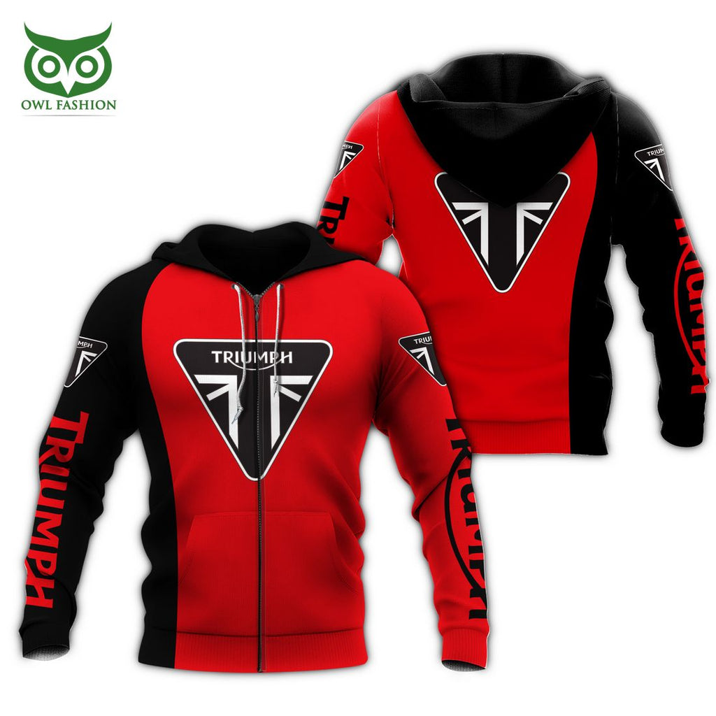 Triumph Motorcycles Red and Black 3D Shirt