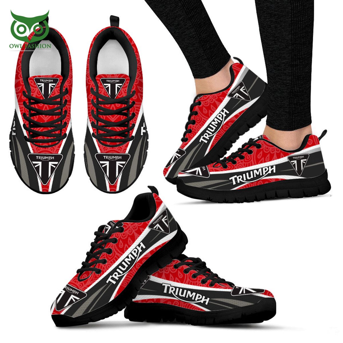 Triumph Motorcycles Red Limited NAF Air Force 1 Shoes