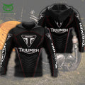 Triumph Motorcycles Red Line Black 3D Shirt