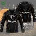 Triumph Motorcycles Yellow Line Black 3D Shirt