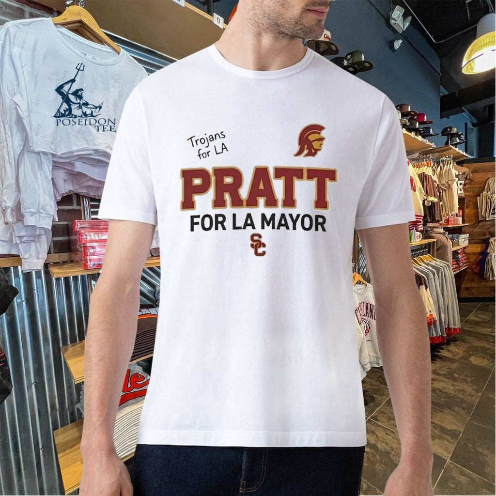 Trojans For La Pratt For La Mayor T-shirt