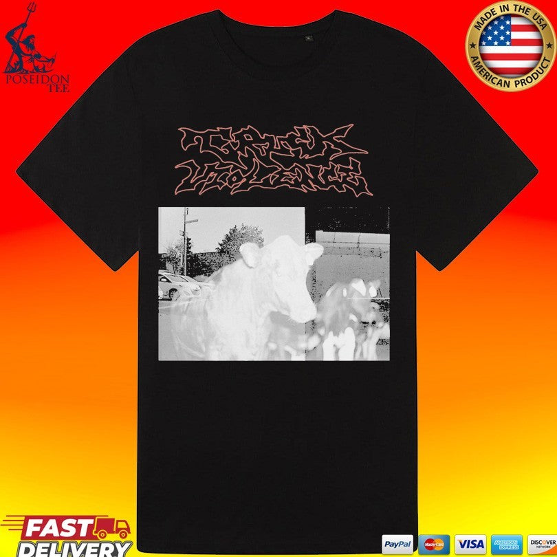 Truck Violence Cow T-shirt