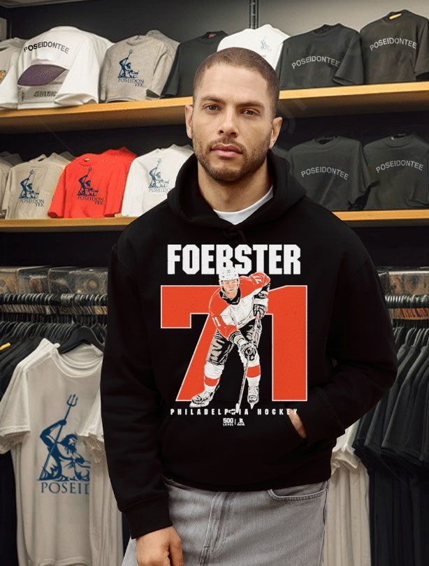 Tyson Foerster Philadelphia Flyers 71 Number Graphic T-shirt
