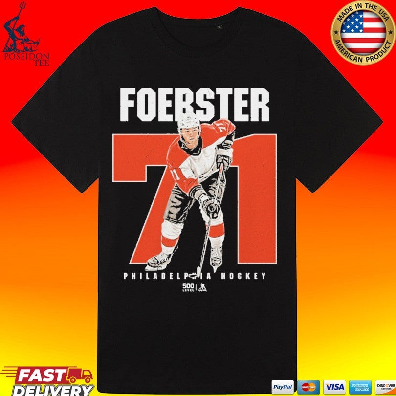 Tyson Foerster Philadelphia Flyers 71 Number Graphic T-shirt