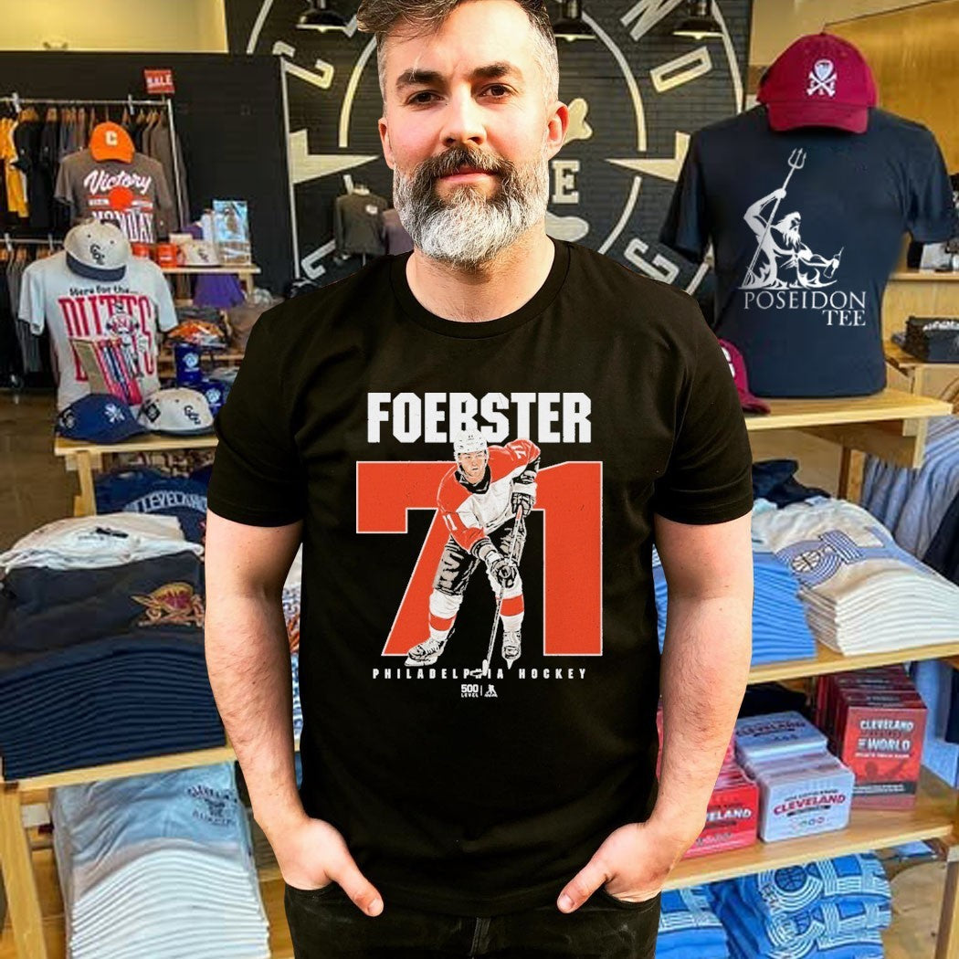 Tyson Foerster Philadelphia Flyers 71 Number Graphic T-shirt