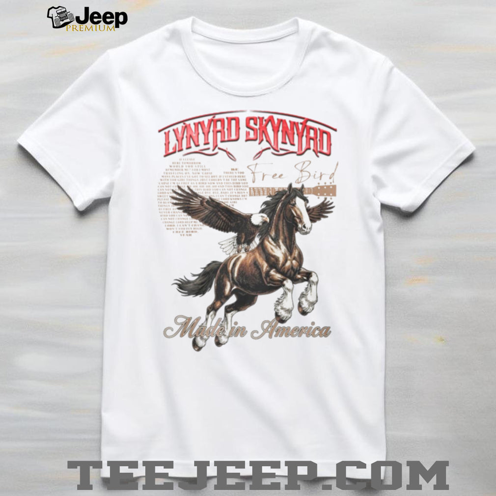 Lynyrd Skynyrd Free Bird Made In America Eagle and Horse Graphic T Shirt