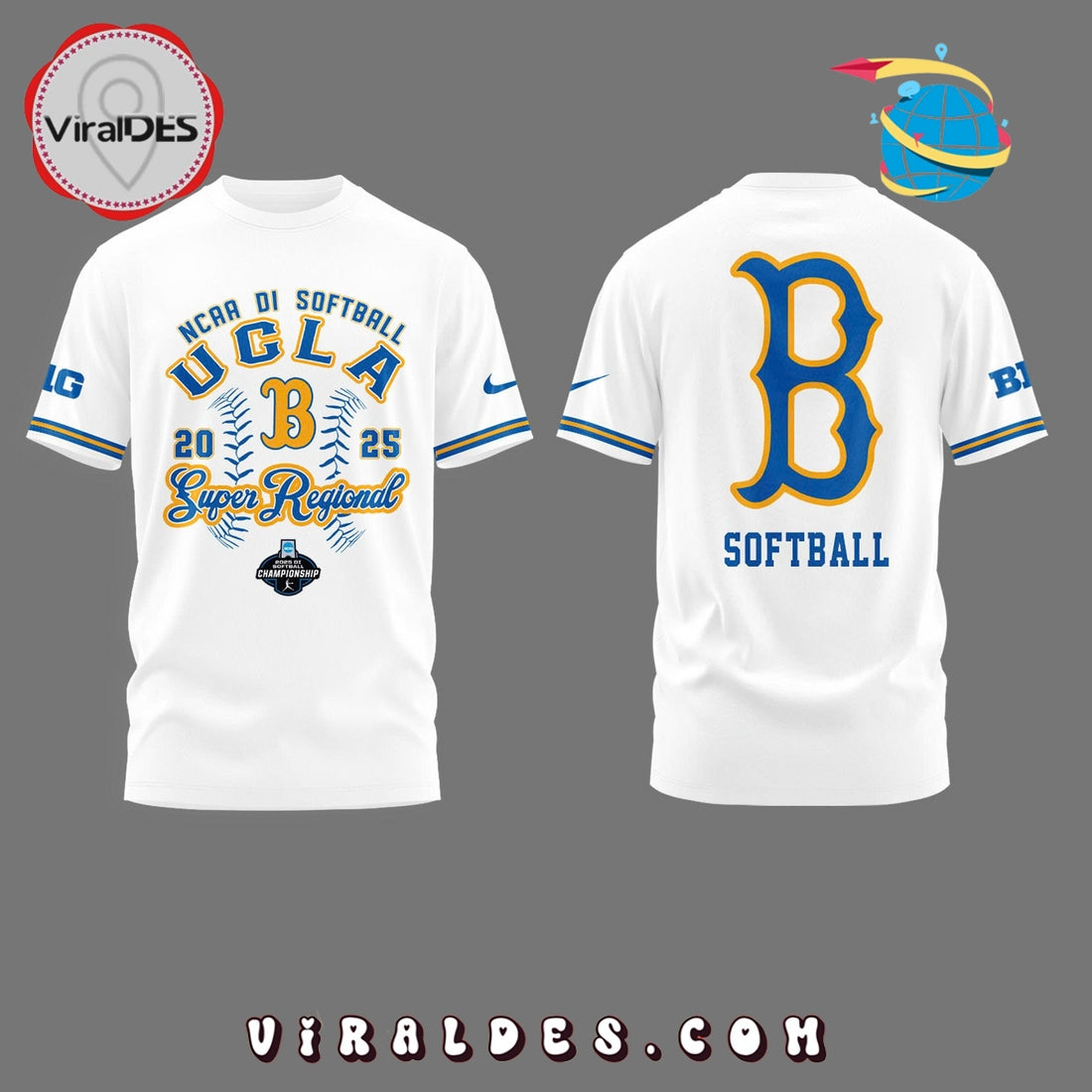 UCLA 2025 NCAA College World Series White Hoodie