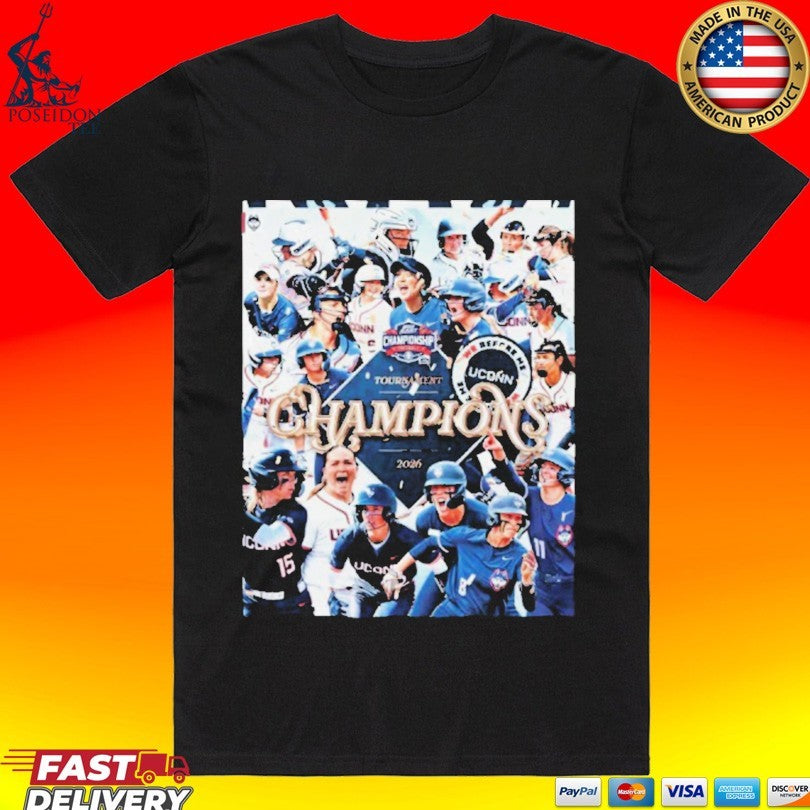 Uconn Huskies 2026 Big East Softball Tournament Champions T-shirt