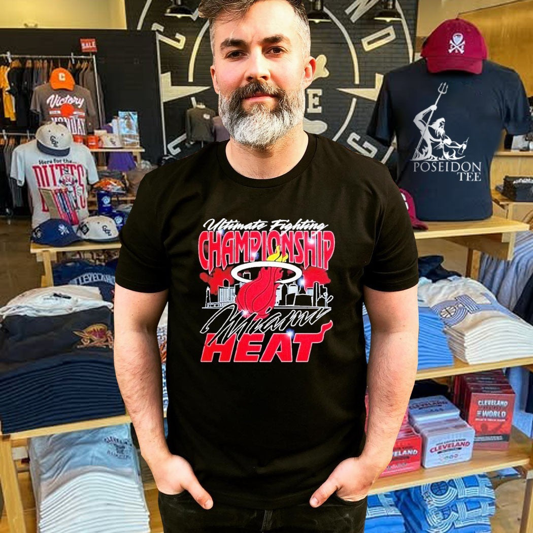 Ufc X Miami Heat Exclusive Event Merch Ufc 327 At Kaseya Center T-shirt