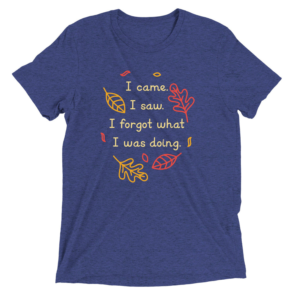 I Came. I Saw. I Forgot What I Was Doing. Men's Tri-Blend Tee