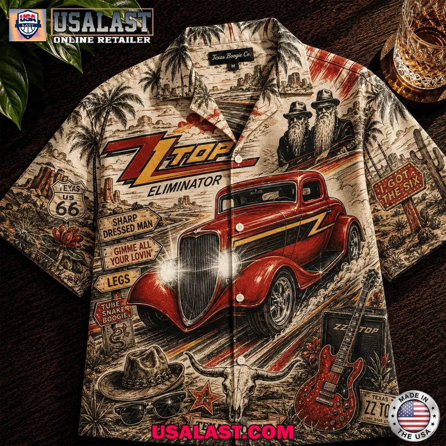 ZZ Top Vintage Short Sleeve Hawaiian Shirt