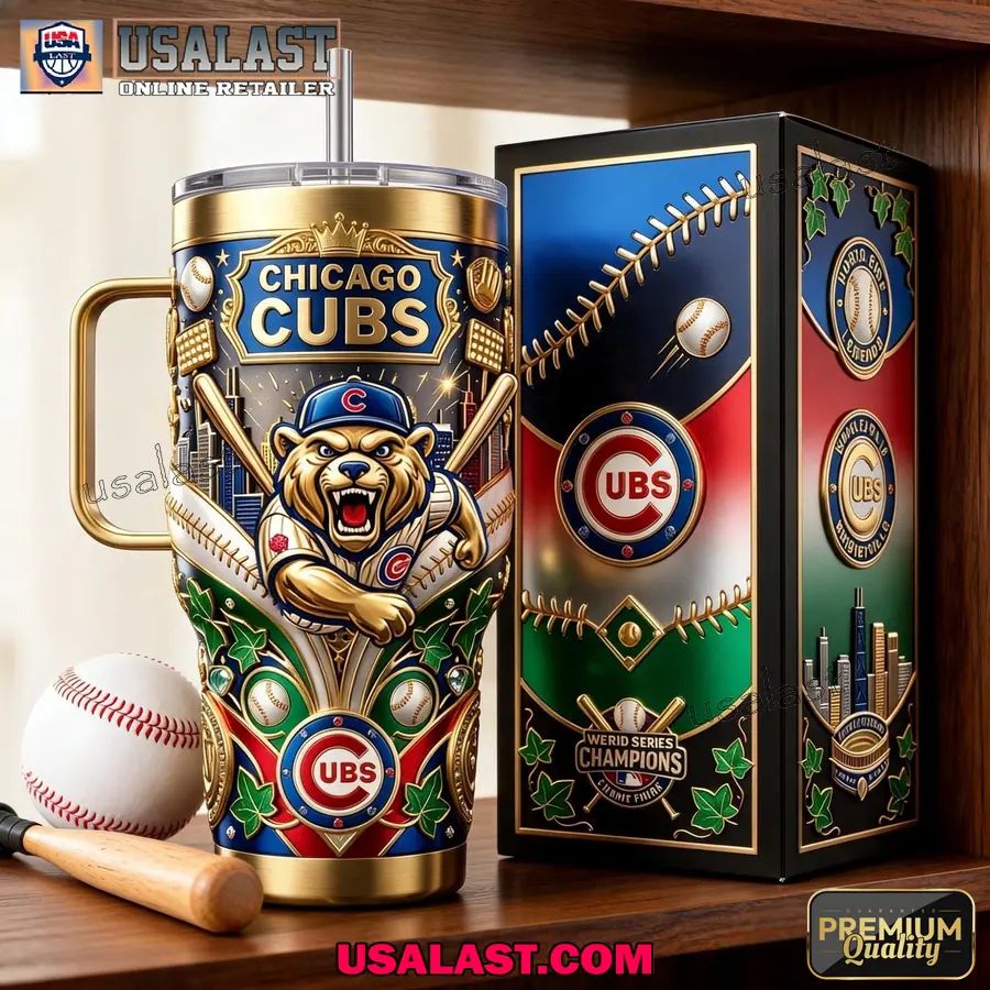 Chicago Cubs World Series Champions Tumbler With Handle