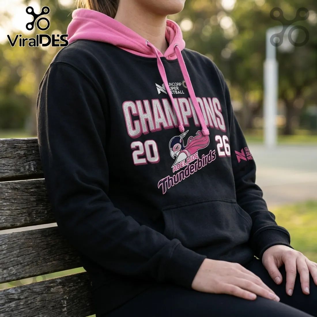 Adelaide Thunderbirds 3X Champions 2026 Black Hoodie