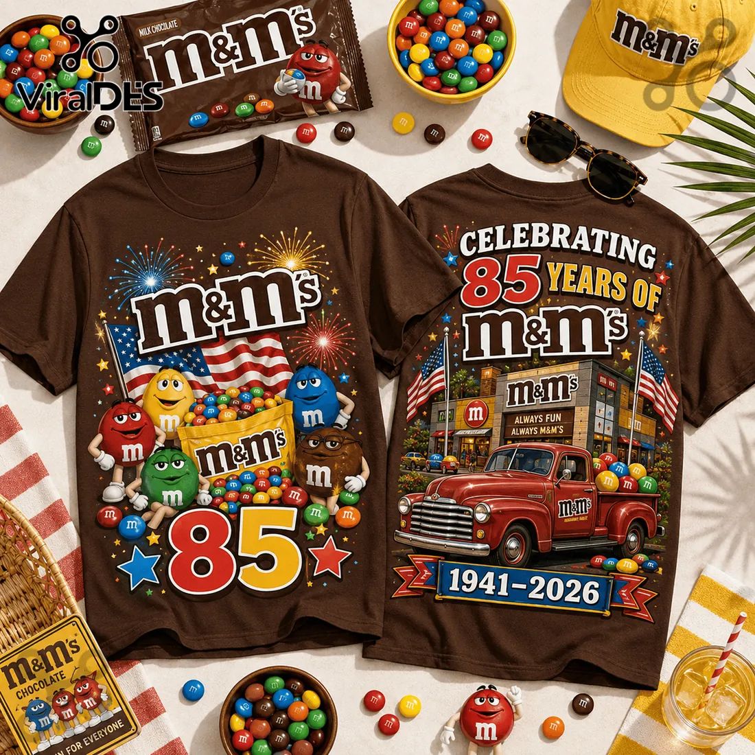 M&M’s 85th Anniversary Brown T-Shirt