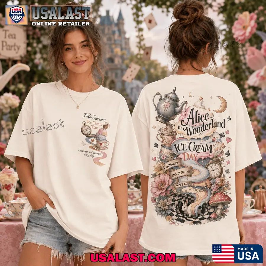 Alice in Wonderland Ice Cream Day Premium 3D Shirt