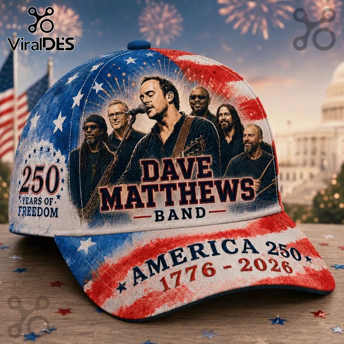 Dave Matthews Band America 250 Years of Freedom Collectible Baseball Cap