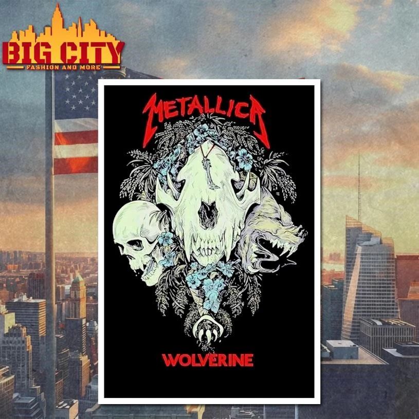 Metal X Wolverine Boots Exclusive Merch Wolverine Skull Adorned Shirt