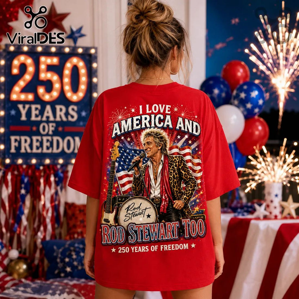2026 Rod Stewart x America 250 Years of Freedom Red Shirt