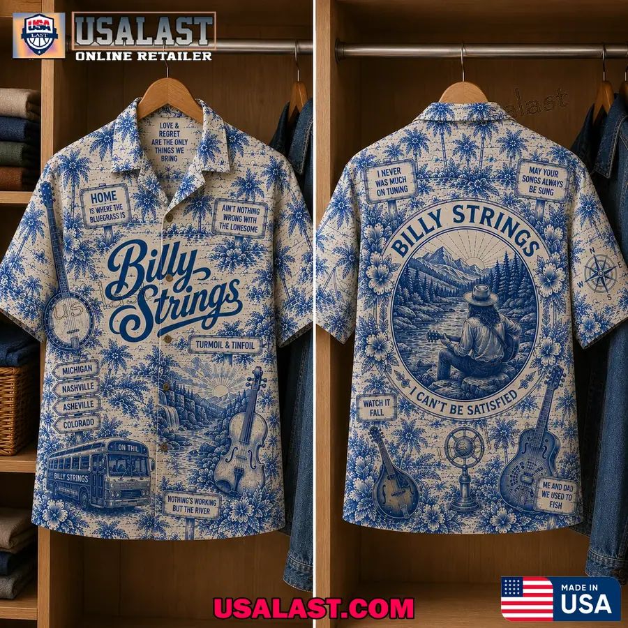 Billy Strings Tropical Blue Hawaiian Shirt