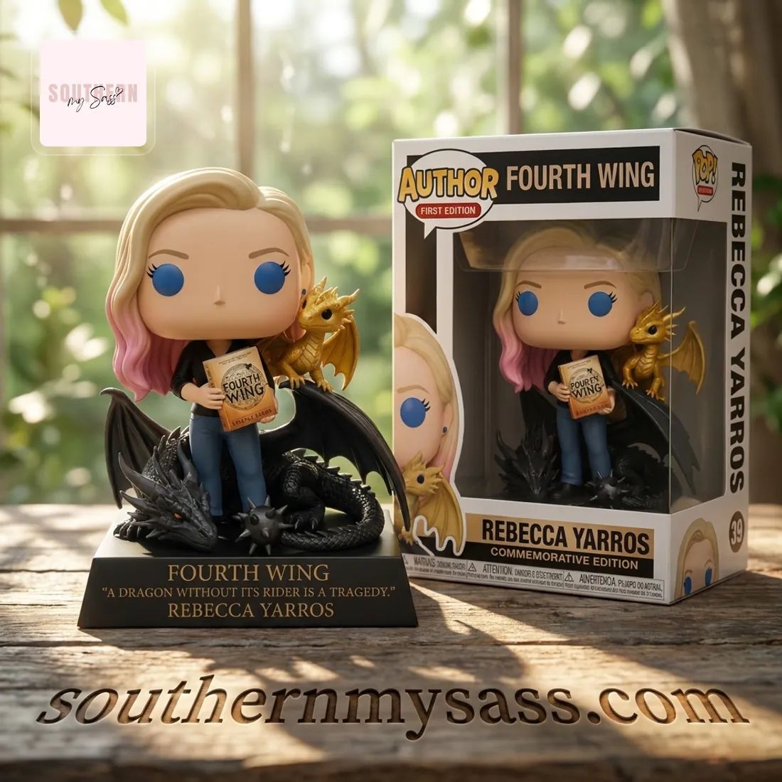 Rebecca Yarros Fourth Wing Commemorative Author Funko Pop Figure Doll